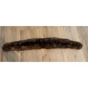 Vintage I. Magnin & Co. Womens Brown Mink Fur Collar Stole Scarf
